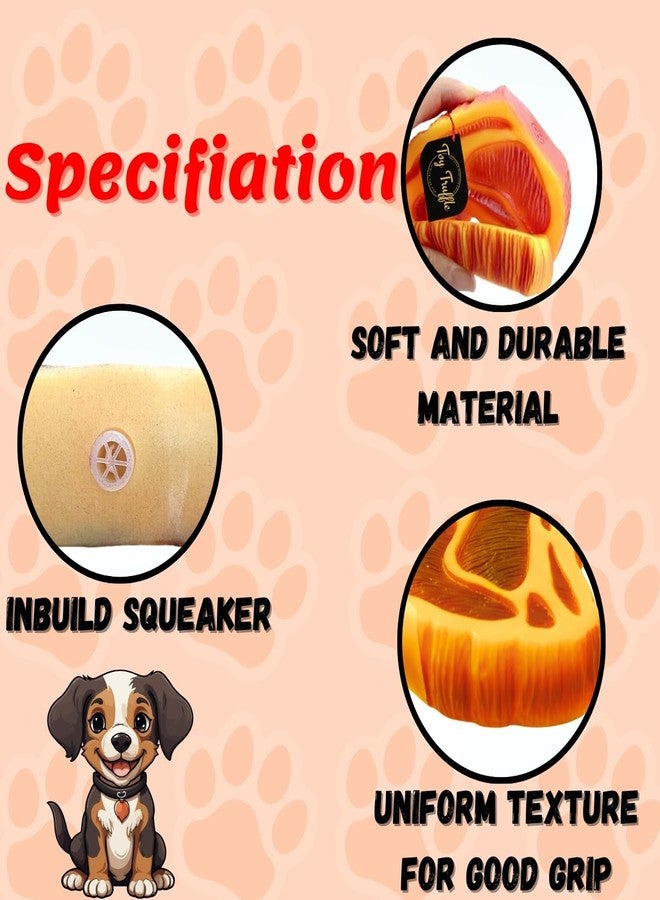 Toy Truffle لعبة قطعة اللحم الصريرية على شكل كمأة، لعبة مسلية ومبهجة للحيوانات الأليفة لساعات من الترفيه، لعبة تفاعلية ممتعة على شكل قطعة لحم، صوت صرير محفز، لعبة آمنة للحيوانات الأليفة، ترفيه للحيوانات الأليفة. - Image 5